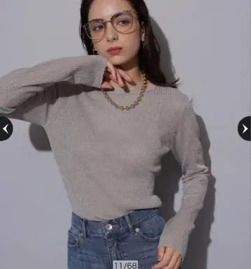 아르페쥬 스토리 라메 리브 니트