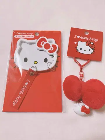 페이스형 카라비너 ( I Love Hello Kitty ) 헬로키티 2종