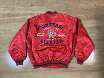 CONVERSE ALL STAR 컨버스 새틴 바시티 자켓 충전솜 자수