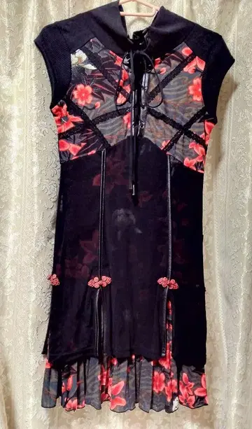 오즈온 차이나 원피스 튜닉 레어 일본풍 패턴