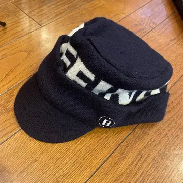 브리핑 골프 니트 캡 네이비