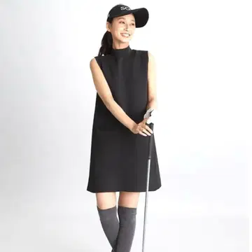 [새상품급] 야마다야 스콧 클럽 니트 자카드 원피스 골프웨어