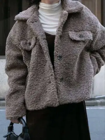 ALAND 푸들 보아 자켓 그레이