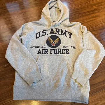 AVIREX U.S. ARMY AIR FORCE 후드티 그레이 M