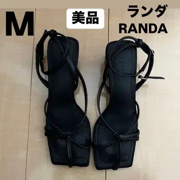 [ RANDA ] 내로우 스트랩 와이드 스퀘어 샌들 M RANDA 샌들
