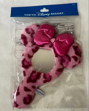 디즈니 레오파드 무늬 레오파드 거울 미니 핑크