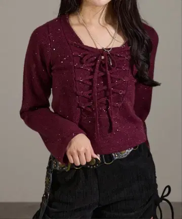 apres jour mignon 키라키라 레이스 UP 니트