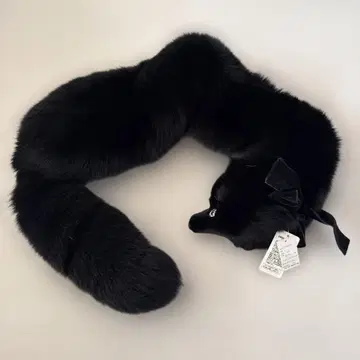 블랙 퍼스트 스톨 동물 얼굴 디자인