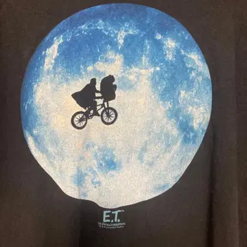 E.T. 빈티지 구제 의류 T셔츠 블랙 무비T셔츠