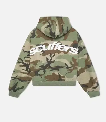 새상품 Scuffers 스카퍼 카모 풀 집업 후드티 S 사이즈