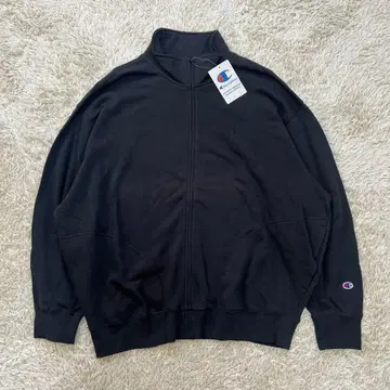 거의 미사용 Champion 집업 후드티 XXXL 블랙 자수 로고