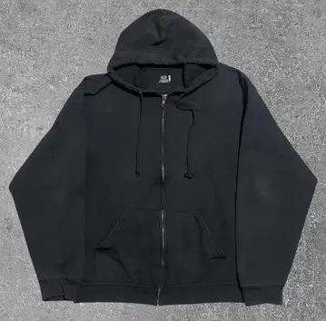 프룻 오브 더 룸 블랙 풀 집업 후드티 풀 집업 속기모 L