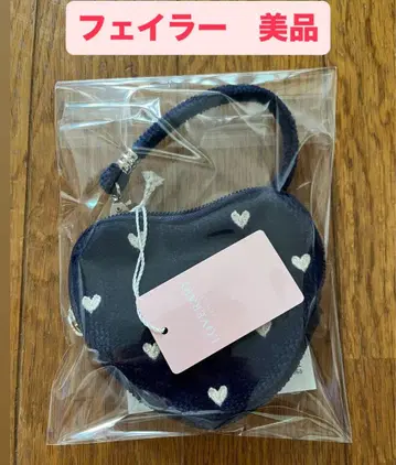 [ 미사용 ] 러브러리 바이 페이러 러브러리 하트 하트형 파우치 네이비