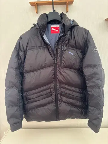 PUMA 후드 부착 다운 자켓 XL 블랙