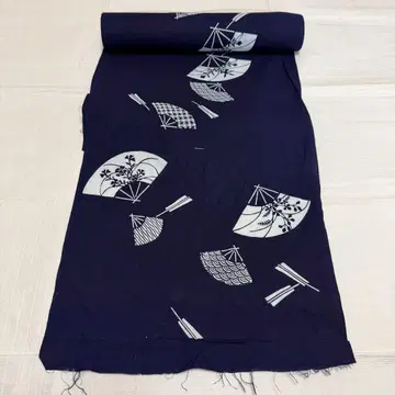 목화 옷감 유카타 부채 패턴