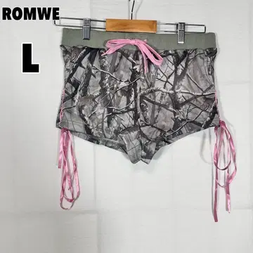 ROMWE 로무에 (L) 숏팬츠 리본 자수 올 패턴
