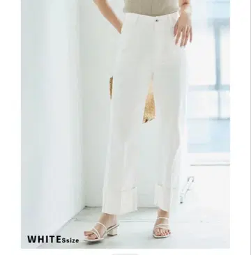 베이스먼트 온라인 롤업 데님 화이트 M size