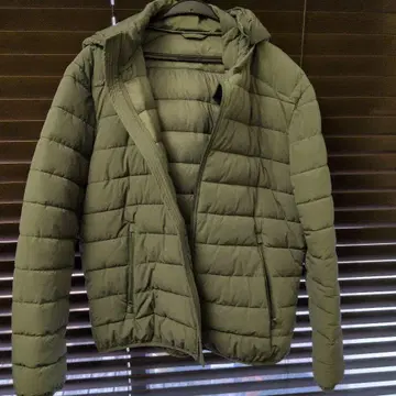 거의 새상품급! ZARA 올리브 그린 패딩 자켓 나일론 XL