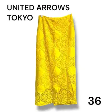 UNITED ARROWS TOKYO 서클 레이스 타이트 스커트 36