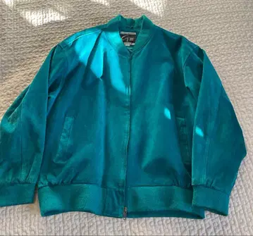 터콰이즈 스웨이드 점퍼