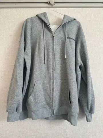 MOREMORE 그레이 풀 집업 후드티
