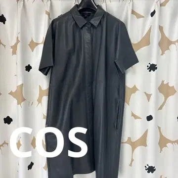 COS 블랙 가죽 원피스 EUR S