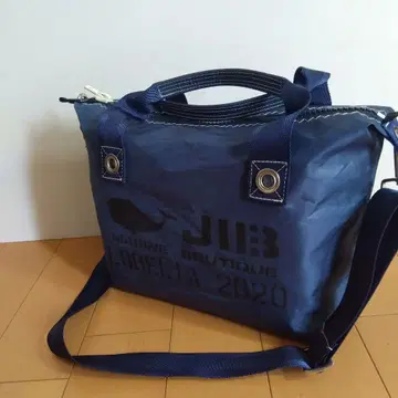 JIB 지퍼 달린 2way 백 마린 숄더백 네이비