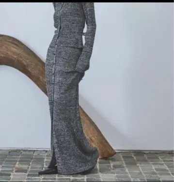 aic. 멜란지 롱 스커트