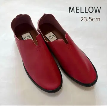 MELLOW 마법의 신발 소프트 바부쉬 미사용 빨간색 23.5cm 슬립온