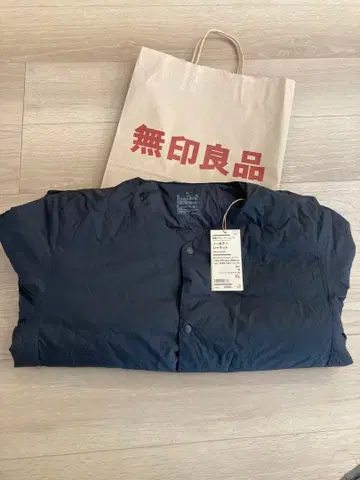 2025AW 미사용 새상품 다운 노카라 자켓 XL 블랙