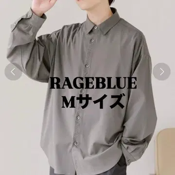 RAGEBLUE 러그 이지 플라워 자수 셔츠 그레이 M 사이즈