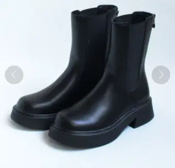 ground green store 백 지퍼 부착 사이드 고어 부츠