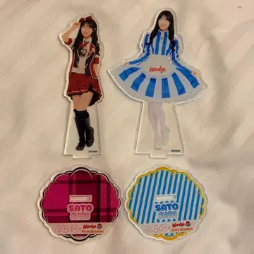 AKB48 웬디즈 아크릴 스탠드 사토 키세 2종 세트