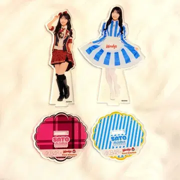 AKB48 웬디즈 아크릴 스탠드 사토 키세 2종 세트