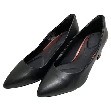 새상품급 락포트 (24) 펌프스 청키힐 스틸레토 천연 가죽