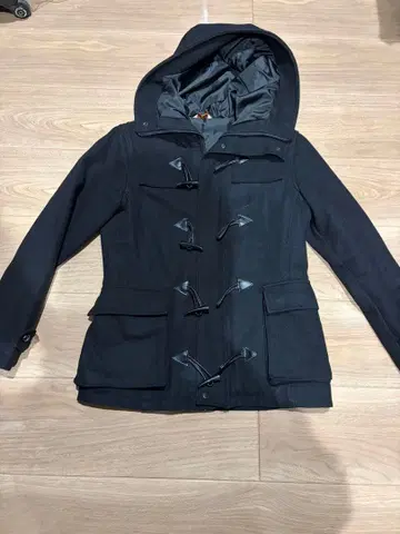 UNION CRAFT 블랙 더플 코트