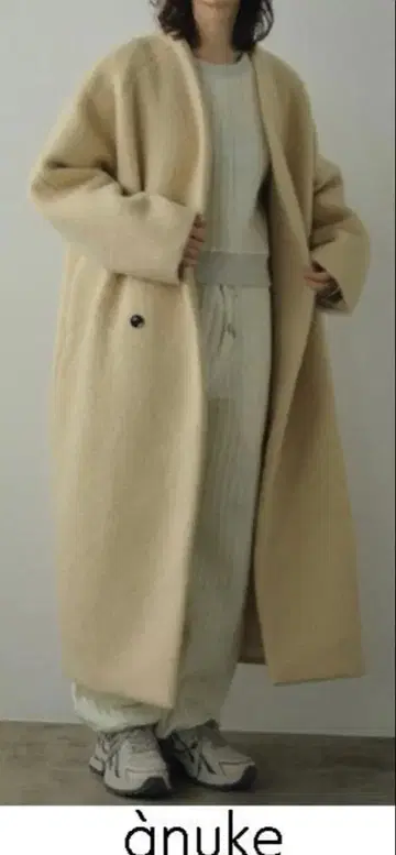 anuke 안누크 샤기 울 코트