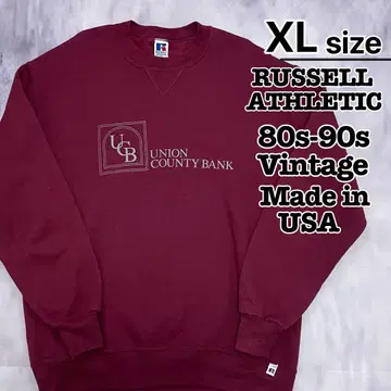 USA제 RUSSELL ATHLETIC 맨투맨 XL 와인 레드 기업