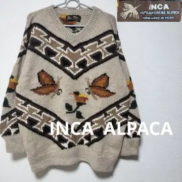 INCA 알파카 100% 니트 스웨터 인카 페루제