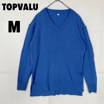 TOPVALU 탑밸류 (M) V넥 리브 니트