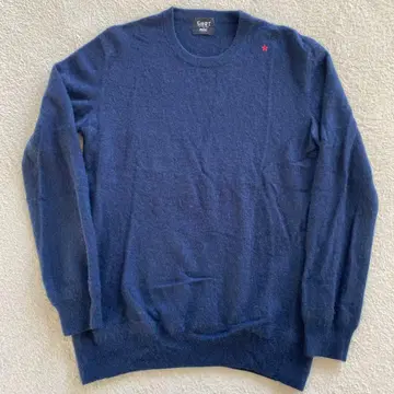 [ 새상품급 ] 론 헤르만 서트 별주 캐시미어 100% 니트 네이비 L