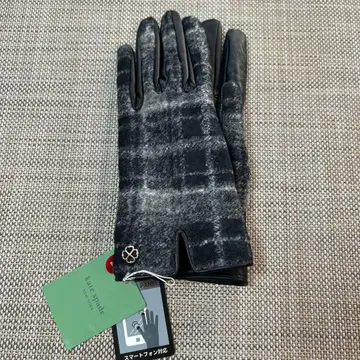 새상품 kate spade 체크 무늬 장갑 21cm