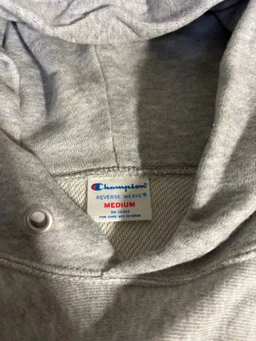 챔피언 리버스 위브 그레이 후드티 M