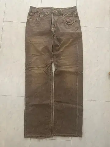 Think Pink 브라운 스트레이트 데님