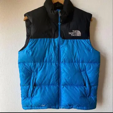 THE NORTH FACE 다운 베스트 파랑 블랙