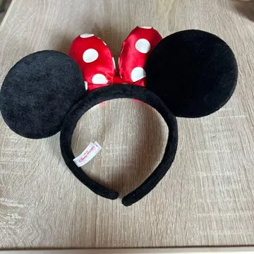 미니 마우스 머리띠 빨간색 도트