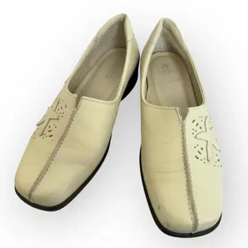 ecco 에코 로퍼 베이지 가죽 25cm 심플