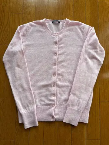 L 사이즈 타카시마야 워셔블 캐시미어 가디건 슈가 핑크