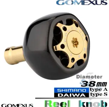 [ 고메스 ] 티타늄제/핸들 노브/38mm/블랙 골드/GALAXY2