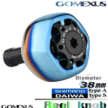 고메쿠사스/티타늄제/핸들 노브 38mm/열처리 컬러 블랙/GALAXY2